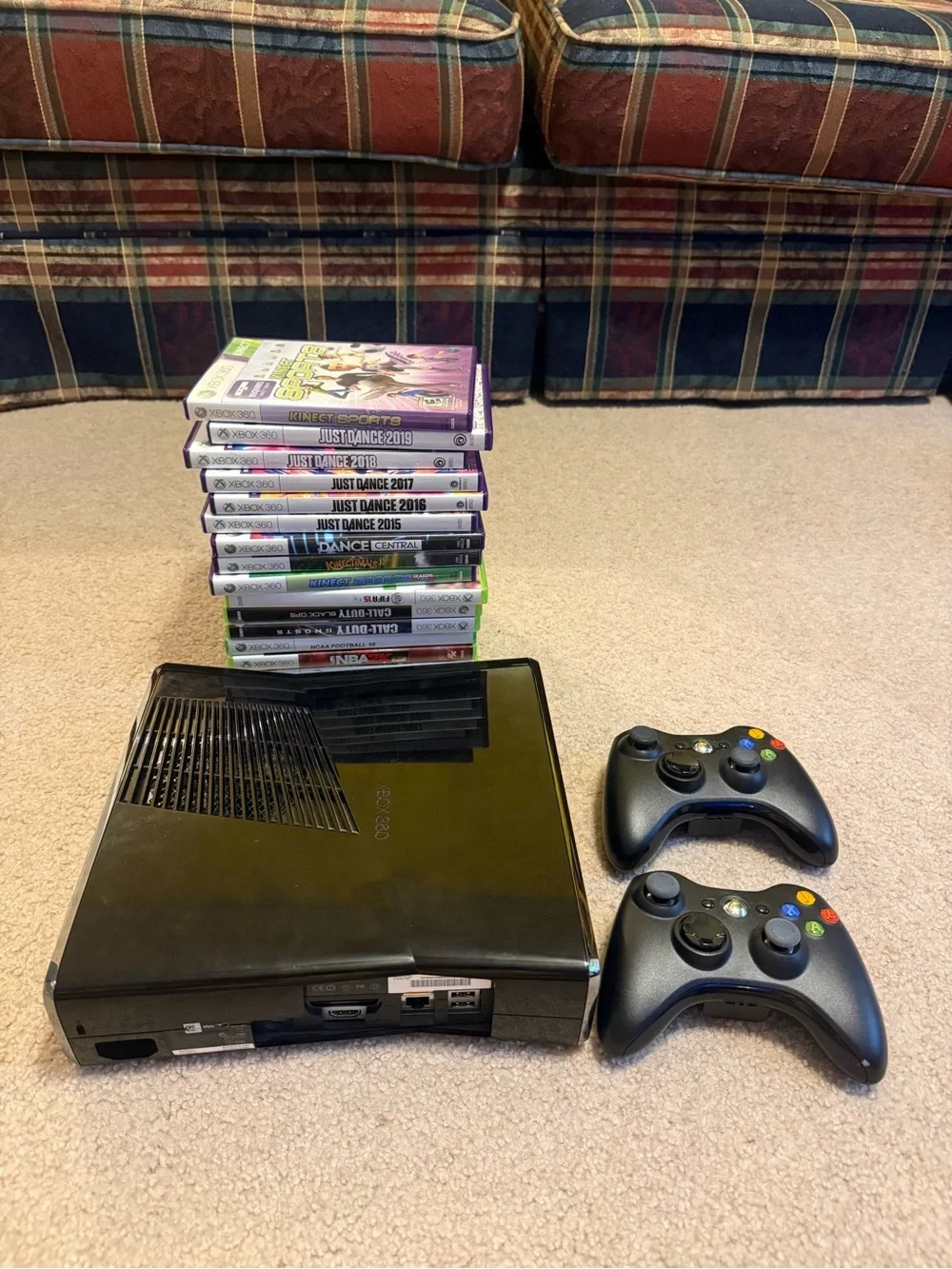 Microsoft Xbox 360 Console in Black with Silver Accents